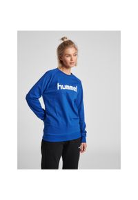 Bluza do piłki ręcznej damska Hummel Go Cotton Logo Sweatshirt Woman. Kolor: niebieski