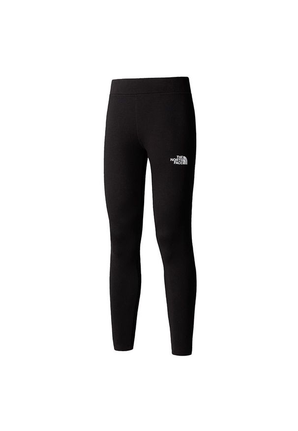 Legginsy damskie The North Face Simple Dome 0A8C1XJK31 - czarne. Kolor: czarny. Materiał: elastan, bawełna. Wzór: aplikacja. Styl: sportowy