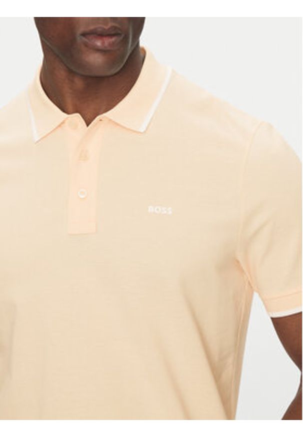 BOSS Polo Parlay 190 50494697 Écru Regular Fit. Typ kołnierza: polo. Materiał: bawełna