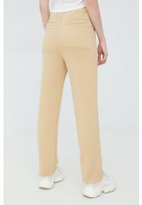 Sixth June spodnie dresowe kolor beżowy gładkie. Kolor: beżowy. Materiał: dresówka. Wzór: gładki #7
