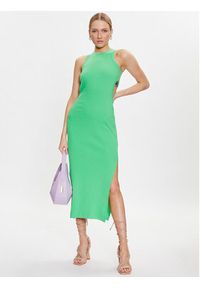 MSGM Sukienka letnia 3441MDA61 237120 Zielony Slim Fit. Kolor: zielony. Materiał: bawełna. Sezon: lato