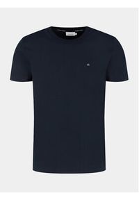 Calvin Klein T-Shirt Logo Embroidery K10K104061 Granatowy Regular Fit. Kolor: niebieski. Materiał: bawełna #4
