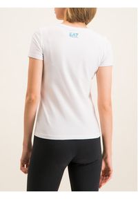 EA7 Emporio Armani T-Shirt 3HTT31 TJ12Z 1100 Biały Slim Fit. Kolor: biały. Materiał: bawełna
