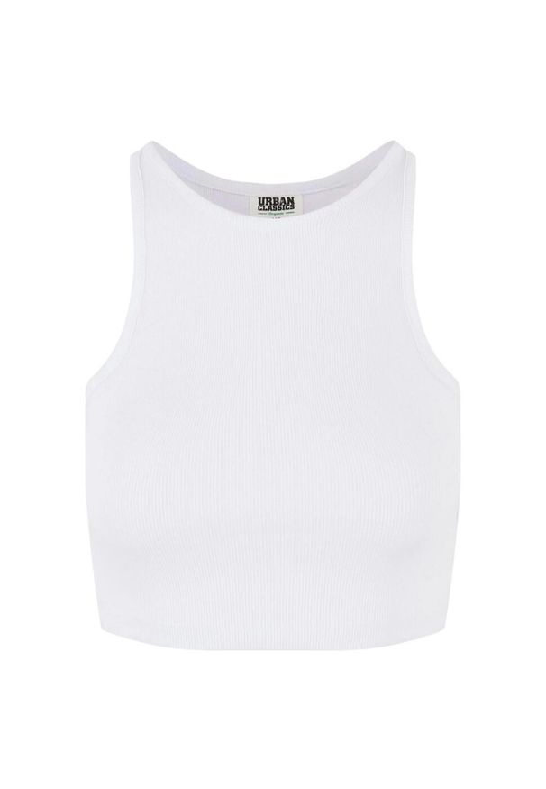 Urban Classics - Organiczny Top W Prążki Dla Kobiet (zestaw 2 Sztuk). Kolor: biały. Wzór: prążki