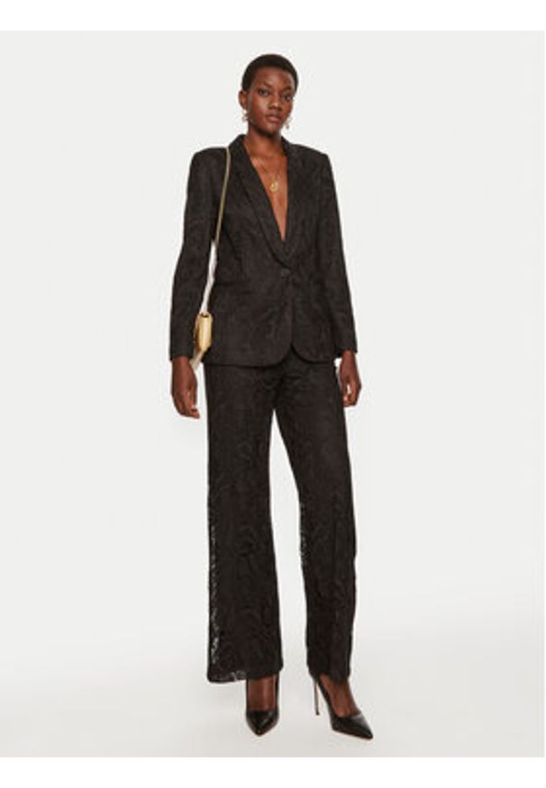 TwinSet - TWINSET Marynarka 242TP2460 Czarny Straight Fit. Kolor: czarny. Materiał: syntetyk