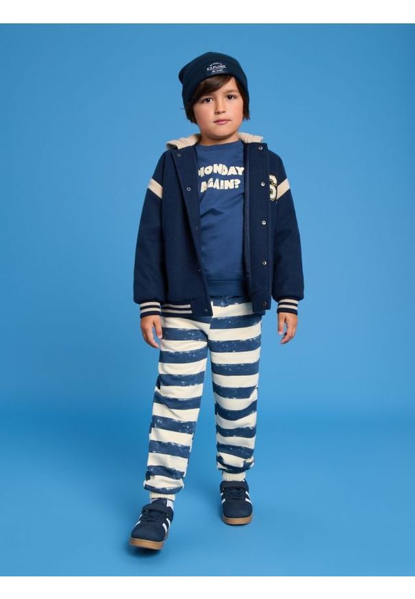 Sinsay - Spodnie dresowe - wielobarwny. Materiał: dresówka. Długość: długie