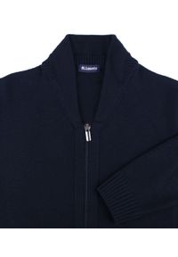 M. Lasota - Sweter Męski - Lasota - Rozpinany (Kardigan) - Granatowy. Kolor: niebieski. Materiał: akryl, bawełna. Sezon: zima, jesień