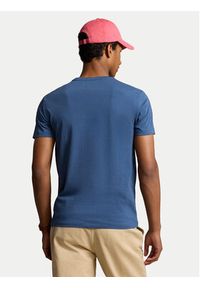 Polo Ralph Lauren T-Shirt 710671438373 Niebieski Custom Slim Fit. Typ kołnierza: polo. Kolor: niebieski. Materiał: bawełna #3