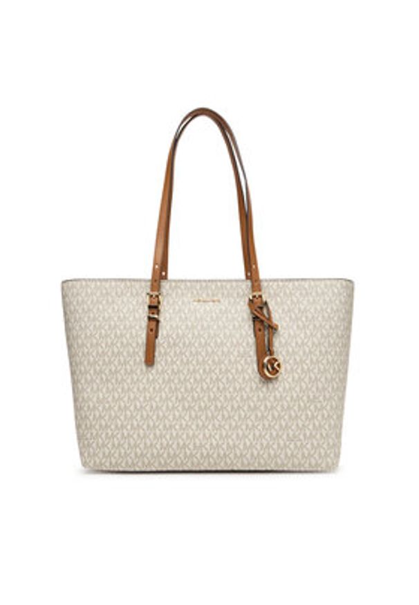 MICHAEL Michael Kors Torebka Quinn 30T5GQNT9B Beżowy. Kolor: beżowy. Materiał: skórzane