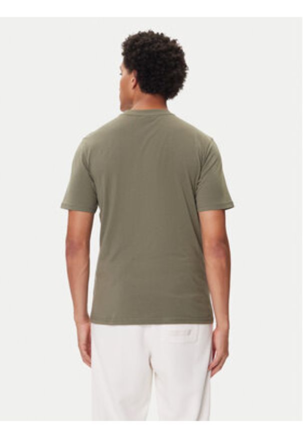 Napapijri T-Shirt S-Funes Ss NP0A88UA Khaki Regular Fit. Kolor: brązowy. Materiał: bawełna