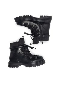 DeeZee Trzewiki LEDA WS6126-09 Czarny. Kolor: czarny. Materiał: materiał #6