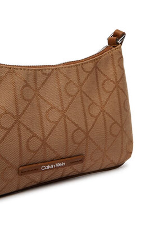 Calvin Klein Torebka Emblem Aop LV04F1164G Brązowy. Kolor: brązowy