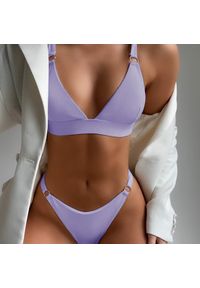 Intica - Strój kąpielowy z kółeczkami i regulowanymi ramiączkami na plażę i basen Shouko. Kolor: czerwony. Materiał: tkanina #2