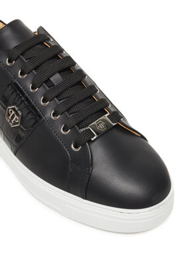 Philipp Plein - PHILIPP PLEIN Sneakersy FAES USC0664 PLE010N Czarny. Kolor: czarny. Materiał: skóra