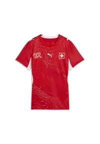 Puma - Damska koszulka domowa reprezentacji Szwajcarii 2026 PUMA. Kolor: czerwony, wielokolorowy, biały. Sport: piłka nożna #1