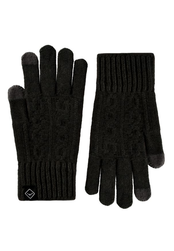 Volcano - Dzianinowe rękawiczki H-HARRY. Materiał: dzianina. Wzór: ze splotem. Sezon: zima. Styl: klasyczny, casual