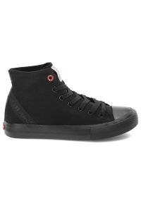 Czarne Trampki Cross Jeans Damskie Wygodne Obuwie. Kolor: czarny. Materiał: materiał. Szerokość cholewki: normalna #6
