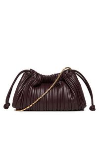 Calvin Klein Torebka Plisse Mini Drawstring Bag LV04F3077G Bordowy. Kolor: czerwony. Materiał: skórzane #4