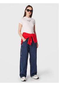 Tommy Jeans T-Shirt Essentail DW0DW14899 Biały Regular Fit. Kolor: biały. Materiał: bawełna #4
