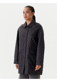 TOMMY HILFIGER - Tommy Hilfiger Płaszcz przejściowy WW0WW46448 Czarny Regular Fit. Kolor: czarny. Materiał: syntetyk