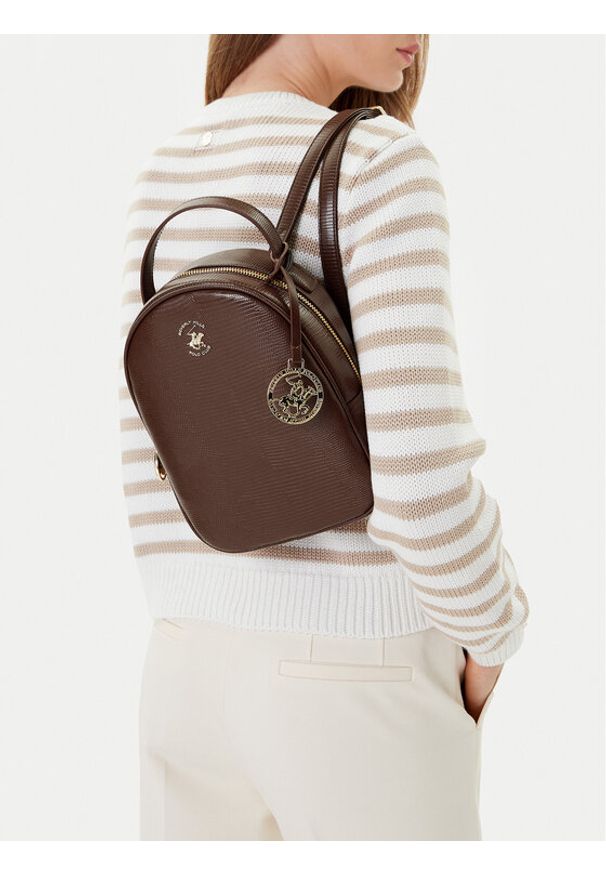 Beverly Hills Polo Club Plecak BHPC-W-06-A23 Brązowy. Kolor: brązowy. Materiał: poliester