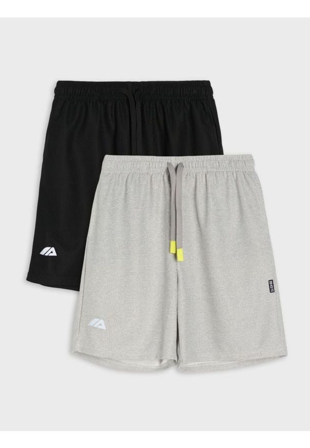 Sinsay - Szorty sportowe 2 pack - czarny. Kolor: czarny. Styl: sportowy