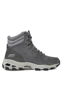 skechers - Skechers Trapery Chill Flurry 49727/CCL Szary. Kolor: szary. Materiał: skóra, zamsz