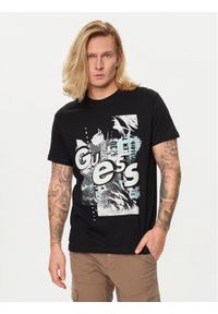 Guess T-Shirt M4YI02 I3Z14 Czarny Regular Fit. Kolor: czarny. Materiał: bawełna