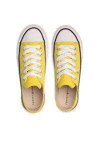 TOMMY HILFIGER - Tommy Hilfiger Trampki Low Cut Lace-Up Sneaker T3A4-32118-0890 S Żółty. Kolor: żółty. Materiał: materiał #6