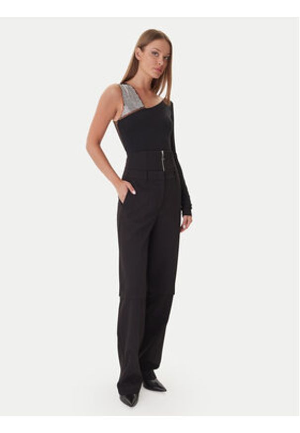 Patrizia Pepe Body 2M4504/338-J4R0 Czarny Slim Fit. Kolor: czarny. Materiał: syntetyk