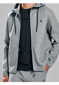 Sinsay - Bluza zip hoodie - szary. Kolor: szary