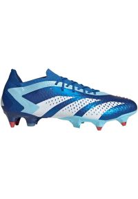 Adidas - Buty piłkarskie adidas Predator Accuracy.1 Low Sg M IF2291 niebieskie. Zapięcie: sznurówki. Kolor: niebieski. Materiał: guma. Szerokość cholewki: normalna. Sport: piłka nożna #1