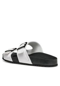Geox Klapki D Brionia R D55Y3M 000HH C1000 Biały. Kolor: biały. Materiał: skóra