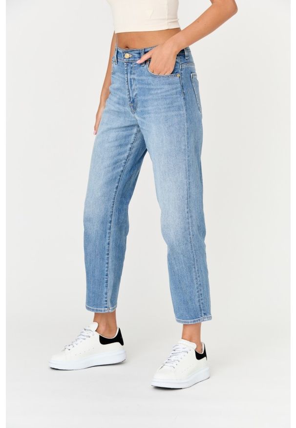7 FOR ALL MANKIND Błękitne jeansy damskie THE MODERN STRAIGHT TRILIG, Rozmiar 30. Kolor: niebieski