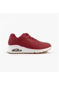 skechers - Buty na co dzień damskie SKECHERS UNO STAND ON AIR eko skóra. Okazja: na co dzień. Kolor: czerwony. Materiał: skóra. Model: Skechers Sport. Sport: turystyka piesza