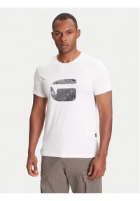 G-Star RAW - G-Star Raw T-Shirt Finger Print Burger D26041-C506 Biały Regular Fit. Kolor: biały. Materiał: bawełna. Wzór: nadruk
