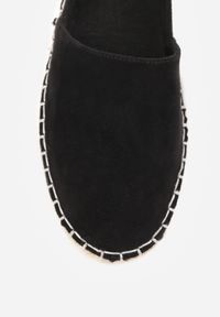 Renee - Czarne Espadryle Specialty. Zapięcie: bez zapięcia. Kolor: czarny. Materiał: materiał, jeans. Szerokość cholewki: normalna. Wzór: ażurowy #9