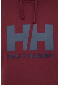 Helly Hansen bluza bawełniana HH LOGO HOODIE męska kolor bordowy z kapturem z aplikacją 33977. Okazja: na co dzień. Typ kołnierza: kaptur. Kolor: czerwony. Materiał: bawełna. Wzór: aplikacja. Styl: casual #4