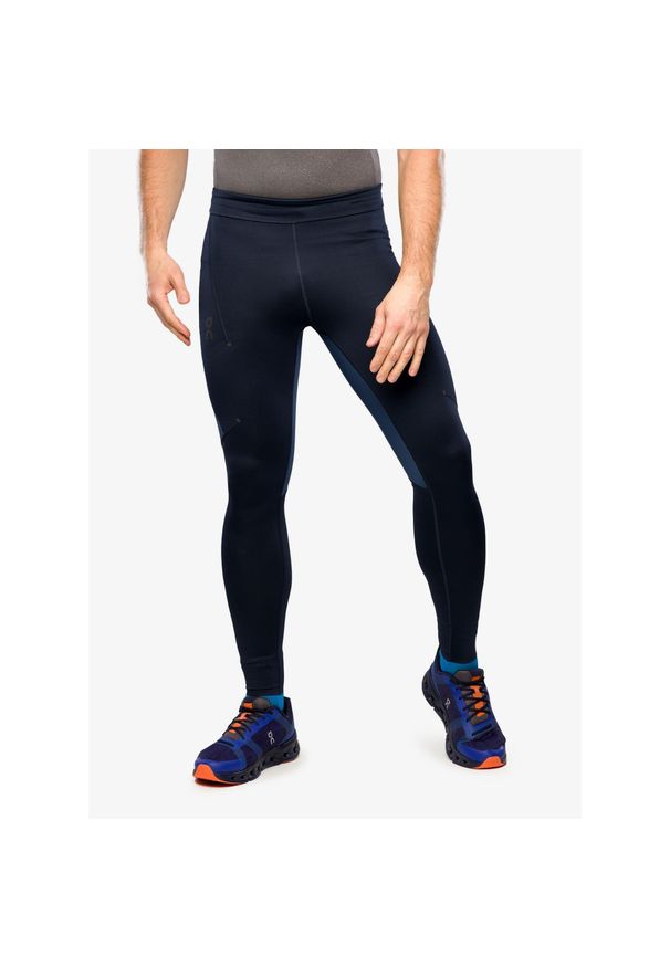 Legginsy do biegania męskie On Running Performance Tights. Kolor: niebieski. Sport: bieganie