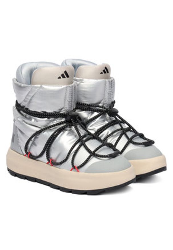 Adidas - adidas Śniegowce Moon Boot Ace JQ7849 Srebrny. Kolor: srebrny. Materiał: materiał