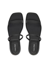Calvin Klein Klapki Flat Sandal Squared 2-Bar Lth HW0HW02532 Czarny. Kolor: czarny. Materiał: skóra #3
