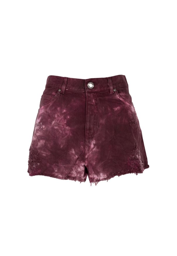 Pinko Szorty "Gina 5" | 1J10XR Y84G | Kobieta | Bordowy. Okazja: na co dzień, na spacer. Kolor: czerwony. Materiał: bawełna. Sezon: lato. Styl: casual, elegancki, rockowy