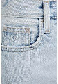 Calvin Klein Jeans szorty jeansowe J20J218506.PPYY damskie high waist. Okazja: na co dzień. Stan: podwyższony. Kolor: niebieski. Materiał: denim. Styl: casual #2
