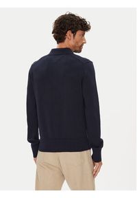Tommy Jeans Sweter Essential DM0DM20304 Granatowy Slim Fit. Kolor: niebieski. Materiał: bawełna