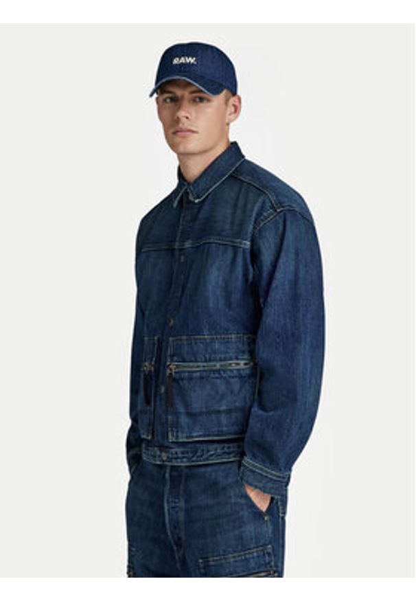 G-Star RAW - G-Star Raw Kurtka jeansowa Utility D24330-D577-G334 Niebieski Regular Fit. Kolor: niebieski. Materiał: bawełna
