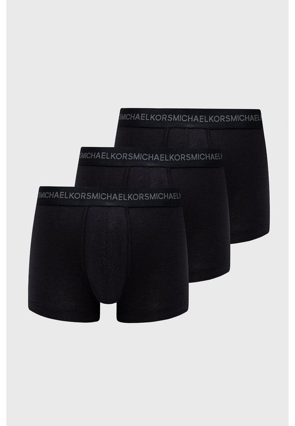 MICHAEL Michael Kors bokserki 6BR1T10773 (3-pack) męskie kolor czarny. Kolor: czarny. Materiał: bawełna, włókno. Długość: długie
