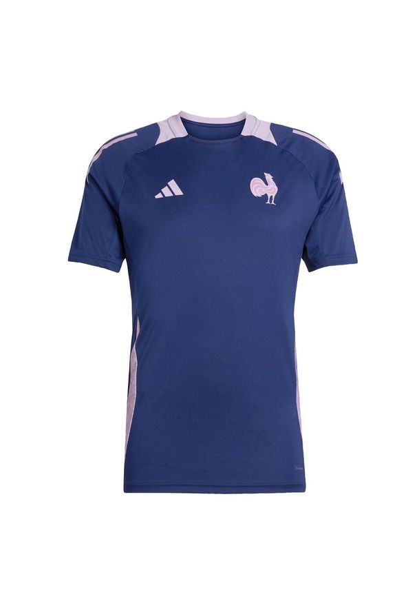 Adidas - Koszulka France Performance. Kolor: niebieski. Sport: fitness