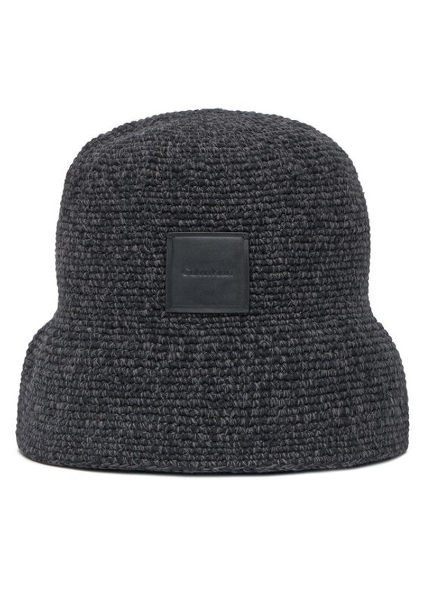 Calvin Klein Kapelusz Crochet Bucket LV04K5064G Czarny. Kolor: czarny