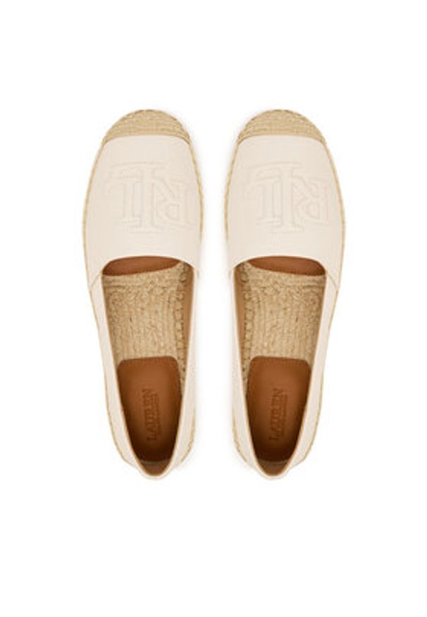 Lauren Ralph Lauren - LAUREN RALPH LAUREN Espadryle Cameryn 802P04415004 Biały. Kolor: biały. Materiał: skóra