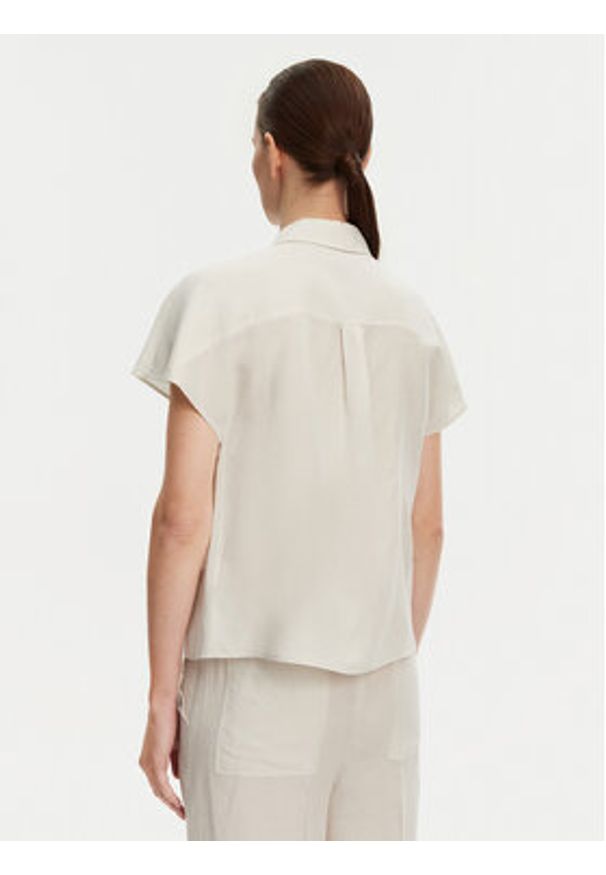 Calvin Klein Koszula K20K208322 Beżowy Regular Fit. Kolor: beżowy. Materiał: len, lyocell